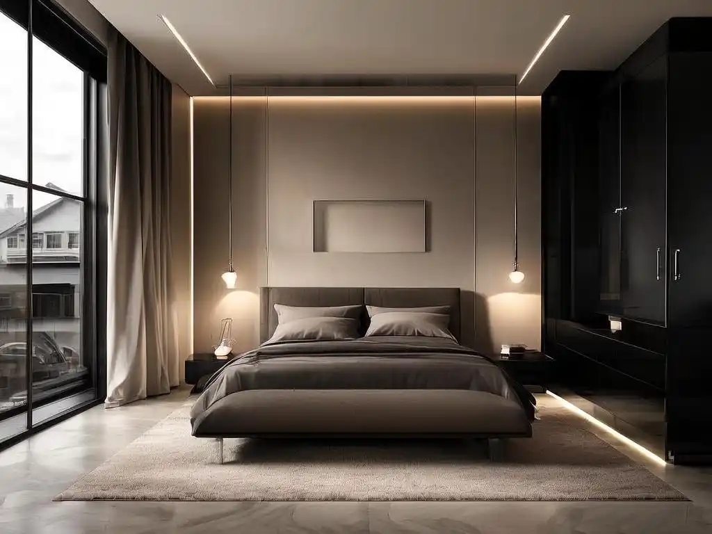 Beige and Black Bedroom Ideas