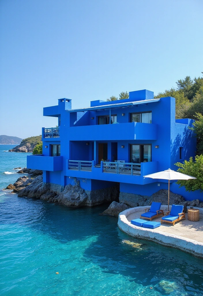 Striking Cobalt Coastal Retreat
