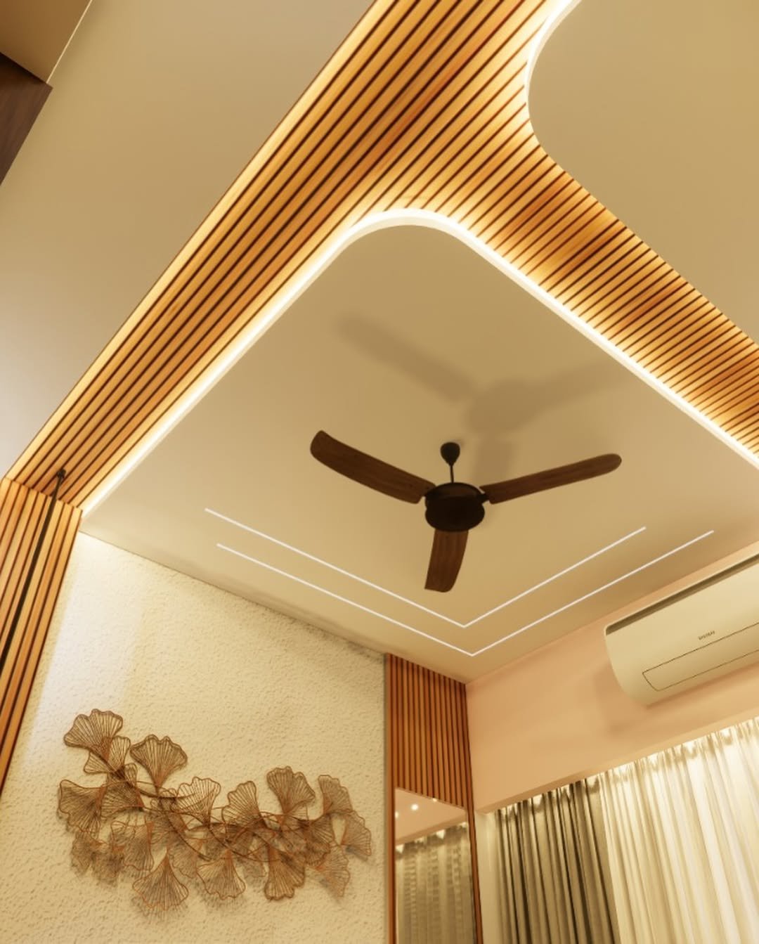How to Make Your Home Aesthetic with Simple False Ceiling Designs: Tips & Tricks 27 - 8. Textured Finishes