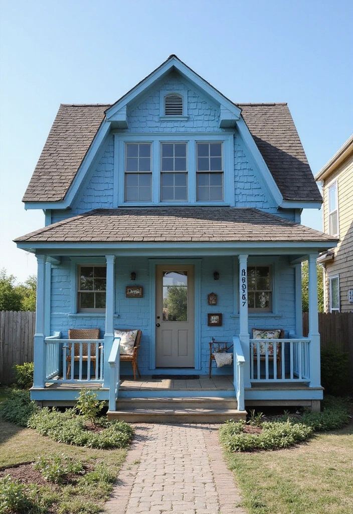 Rustic Blue Cottage