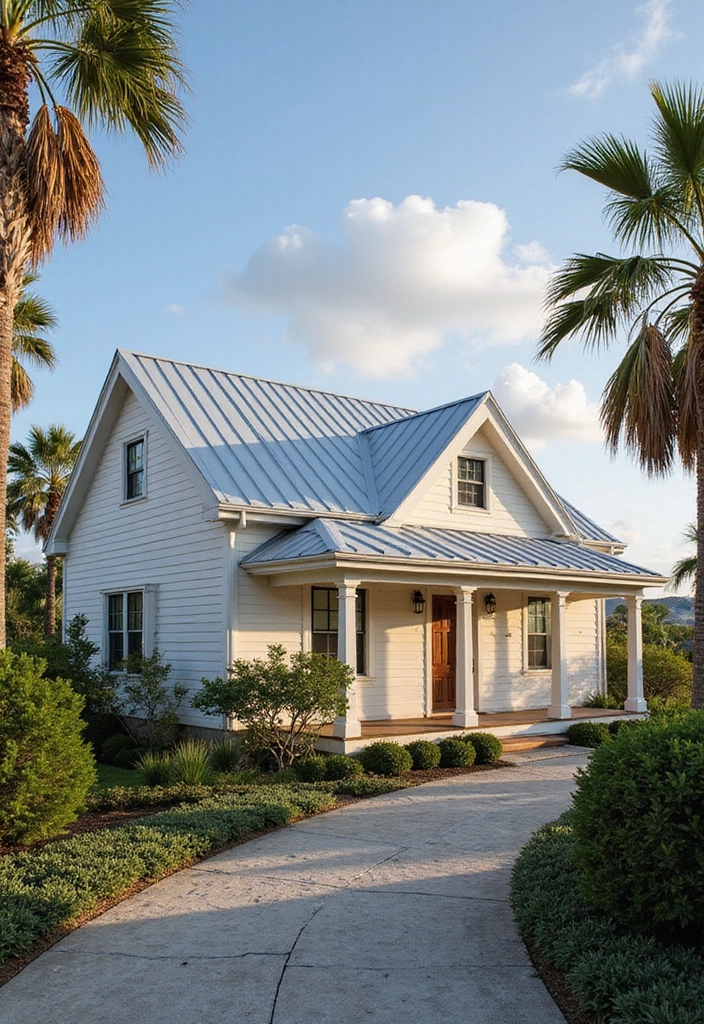 How to Achieve the Perfect White Coastal House Exterior for a Beachy Retreat - Choosing the Right Roof