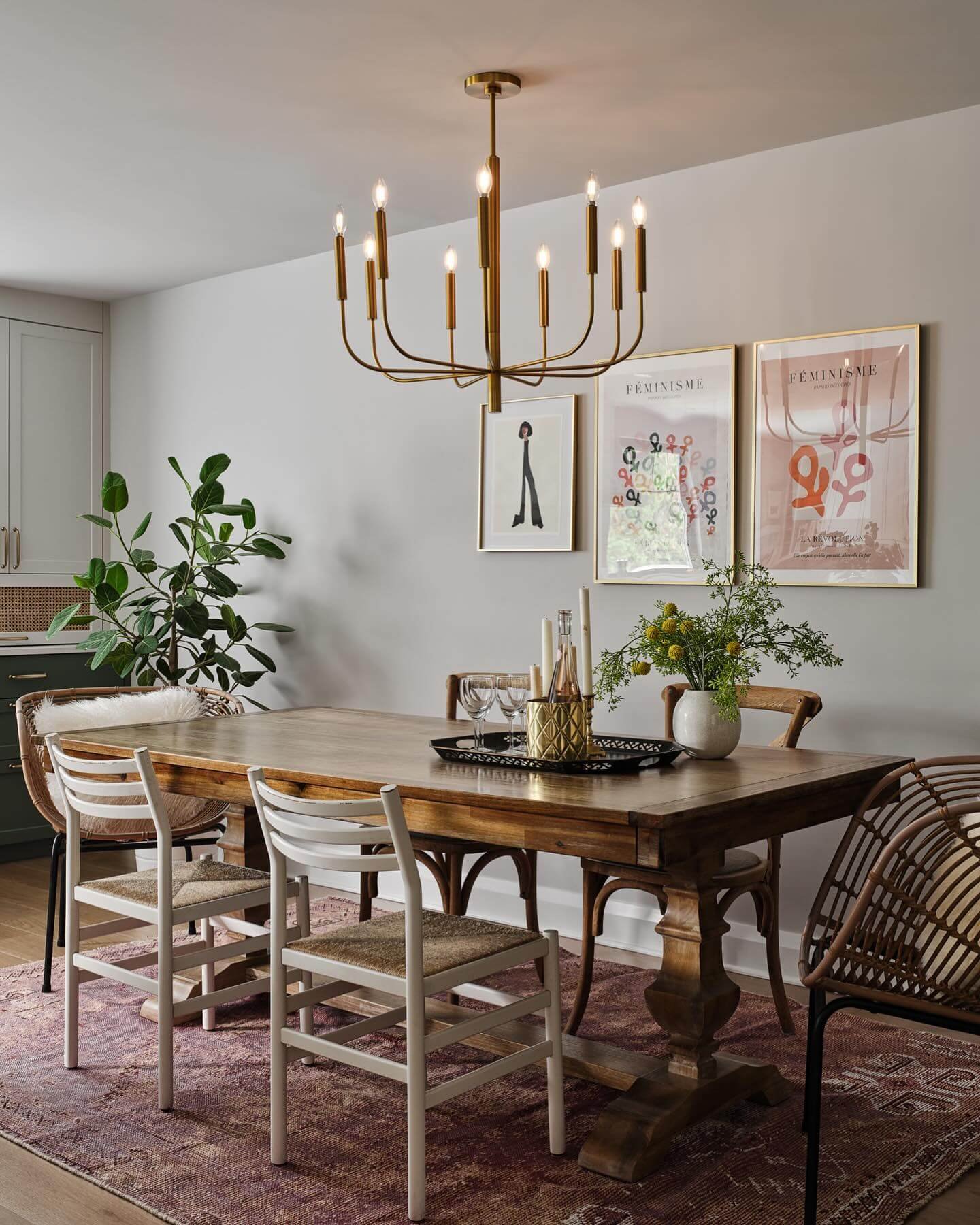 Wood and Contemporary Metal Dining Room Chair