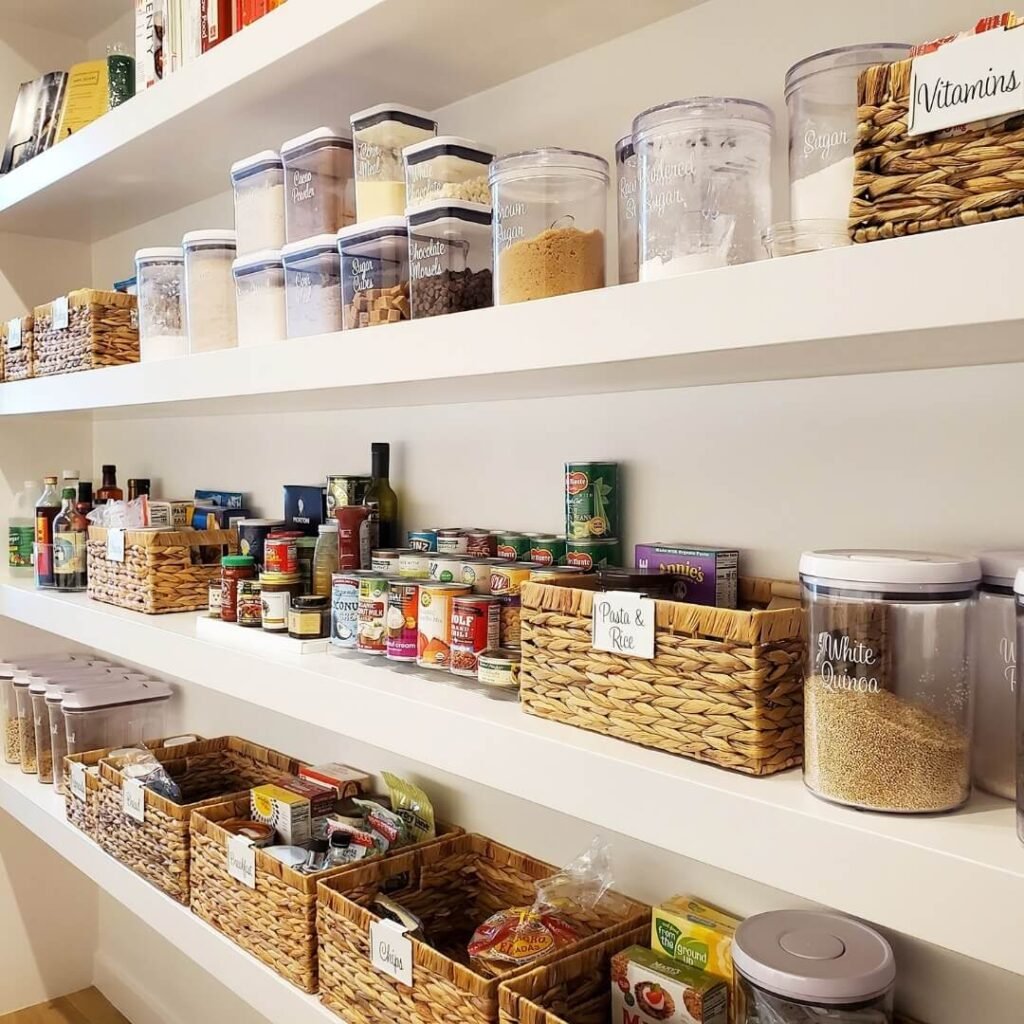 Open Shelving in Kitchen Cabinet Organization Ideas