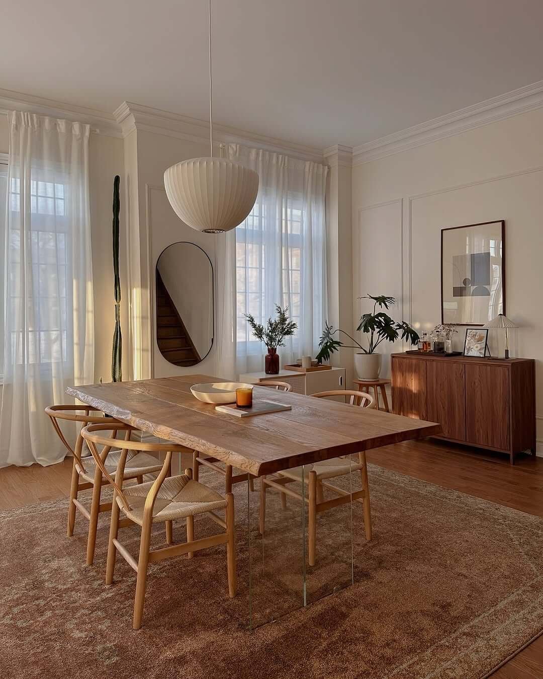 Creamy Neutrals for Dining Room Paint Color Ideas