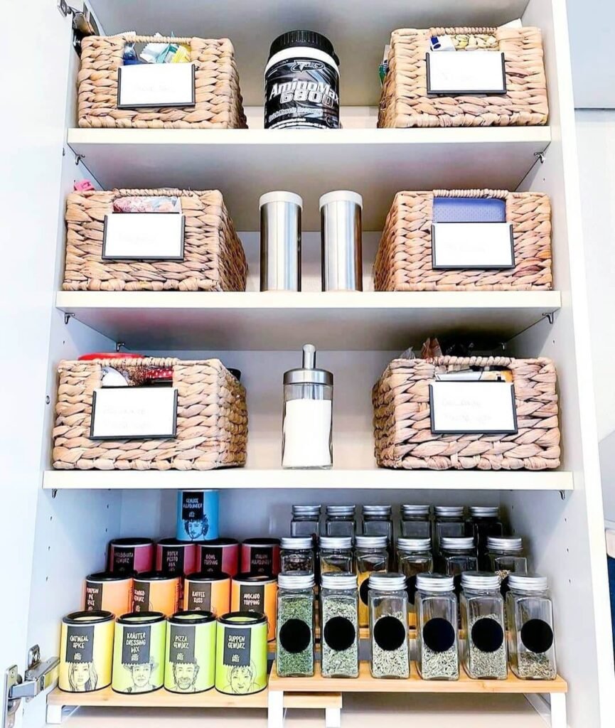 Spice and Dry Goods Station in Kitchen Cabinet Organization Ideas
