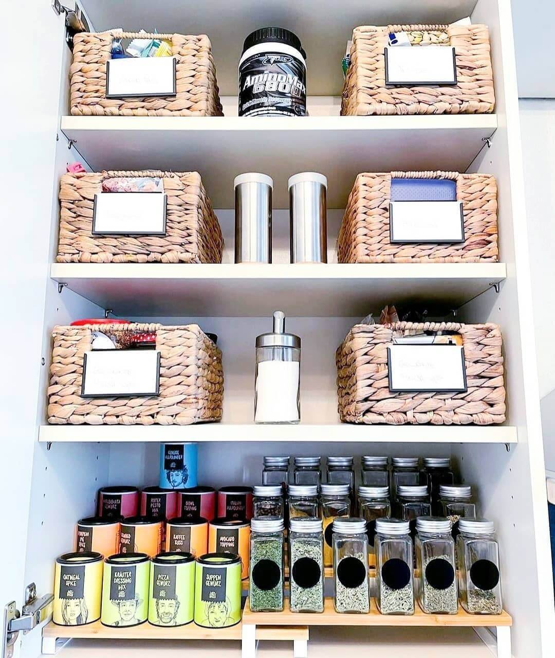 Spice and Dry Goods Station in Kitchen Cabinet Organization Ideas