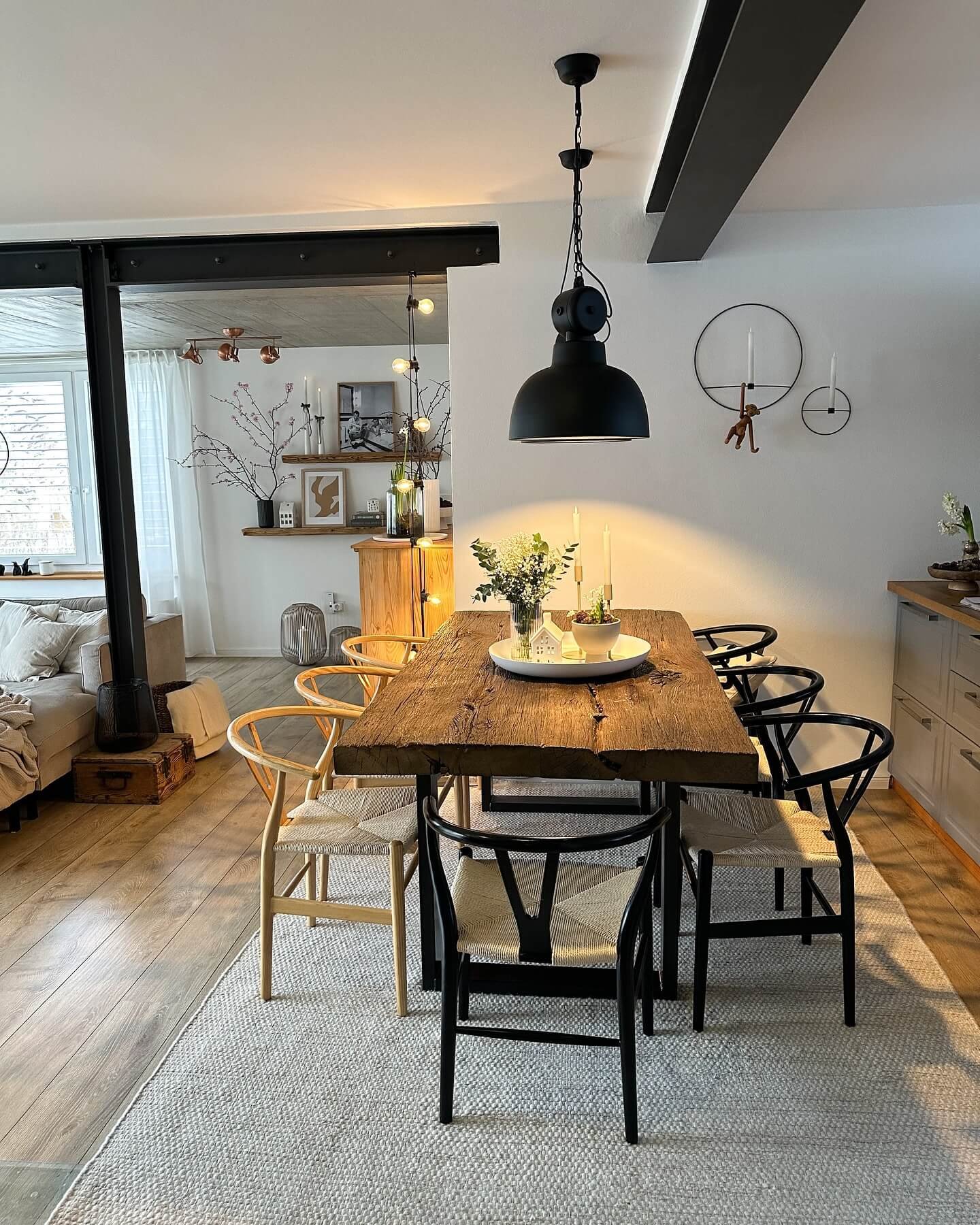 Rustic Charm with Dining Room Table Centerpiece