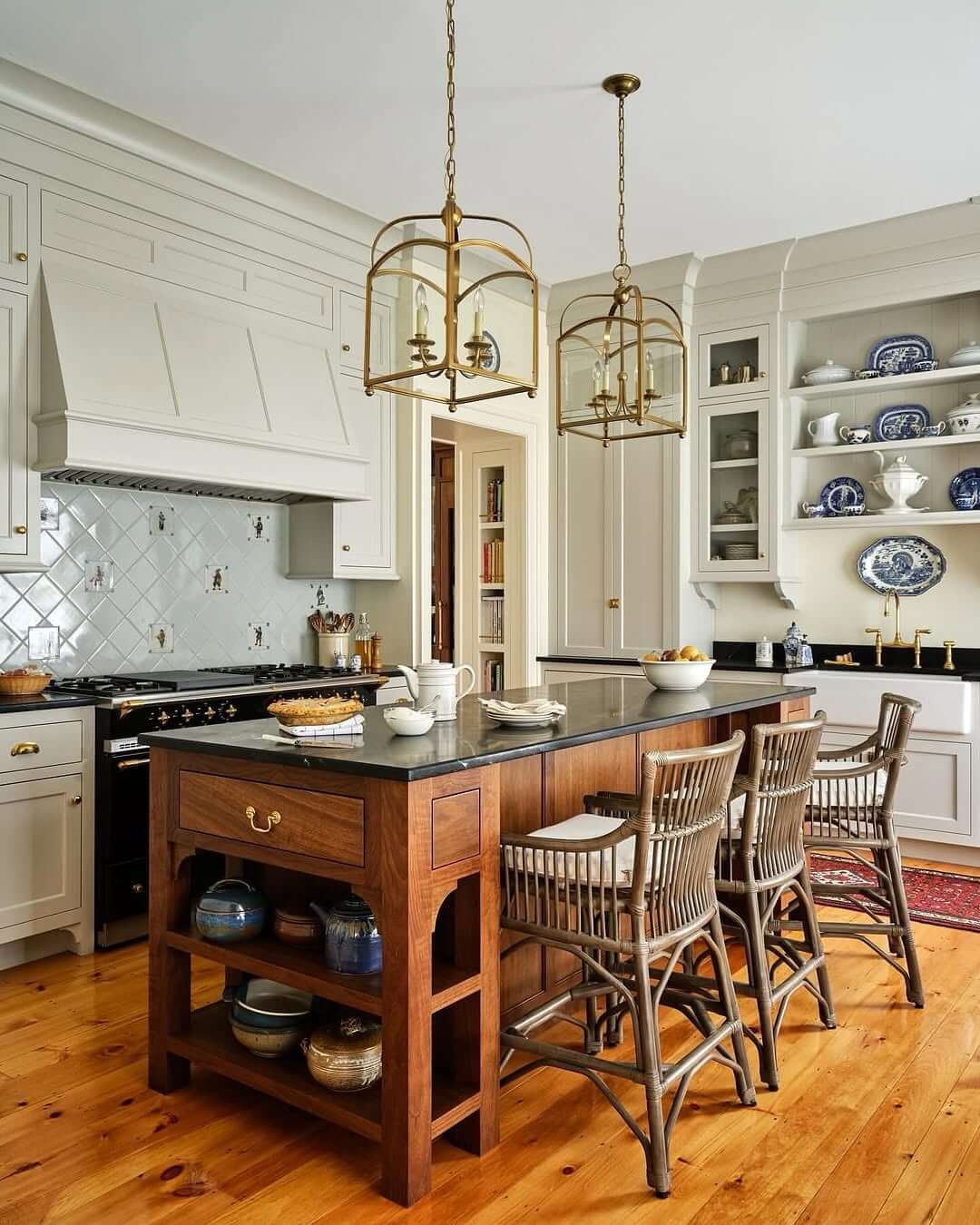 Open Island Shelving for Kitchen Cabinet Storage Ideas