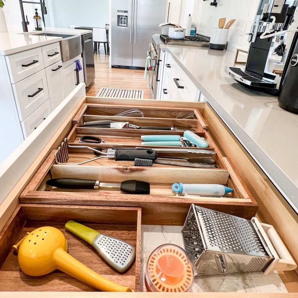 12. Wide Tool Drawer with Flexible Compartments