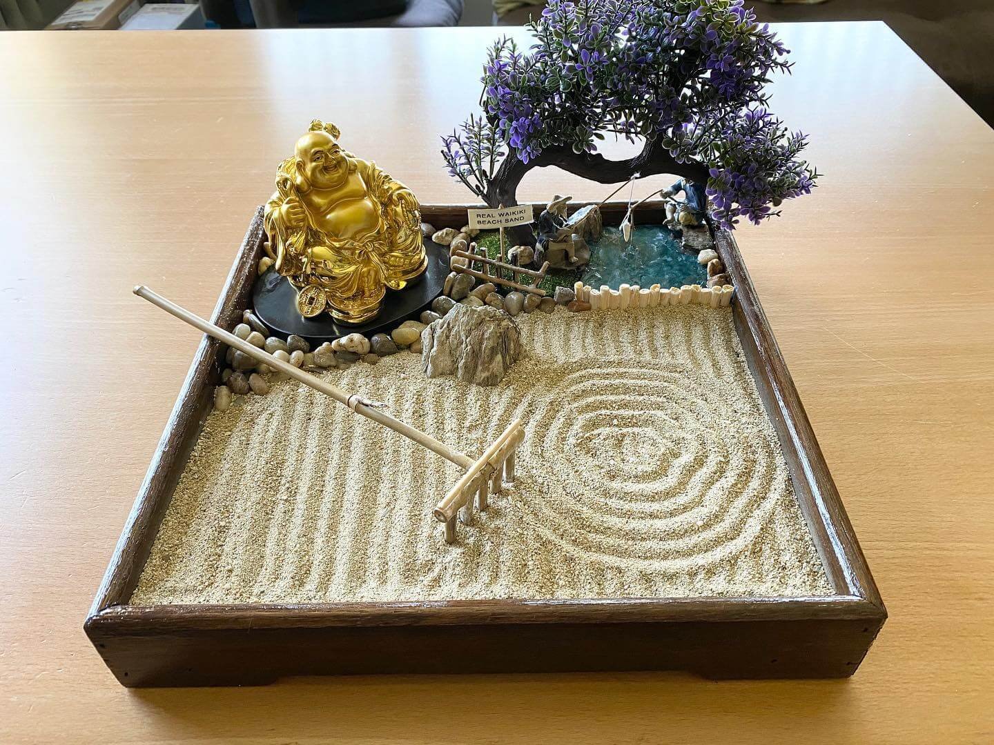Miniature Zen Gardens with Buddha Garden with Lavender Tree