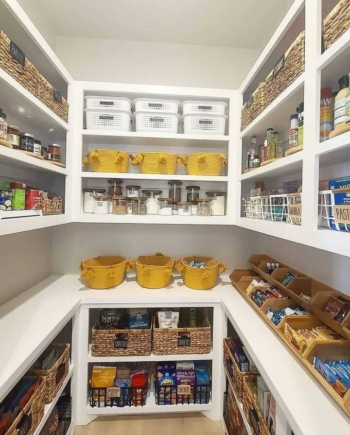 Pantry Organization with Pop of Color to Your Storage Strategy
