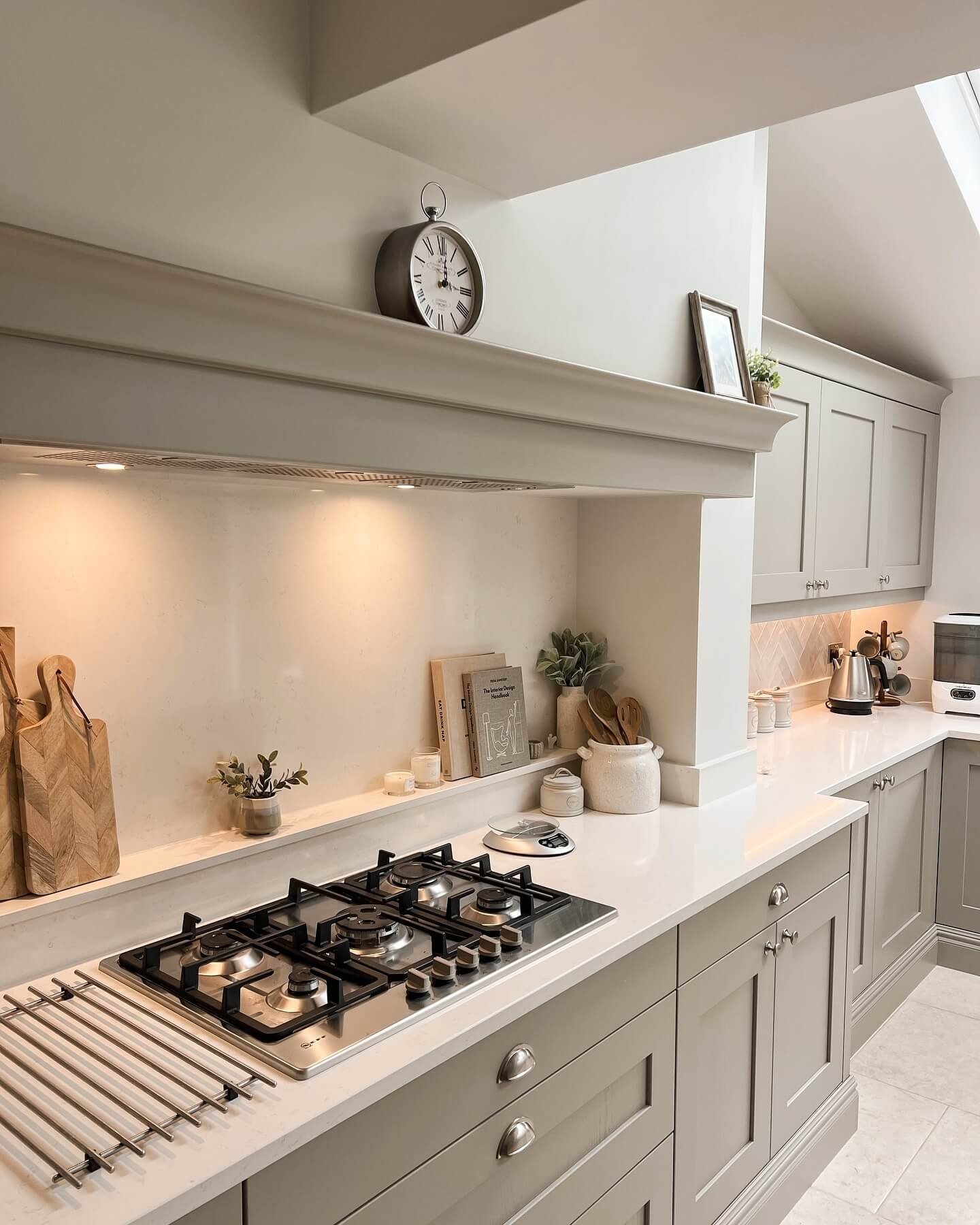 Soft Grey Hues for Traditional Style Kitchen