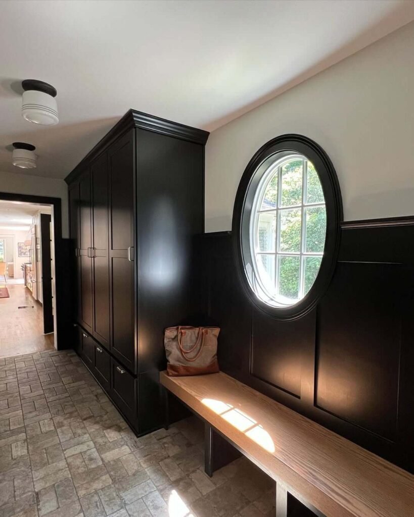 15. Dramatic Contrast with Black Paneling