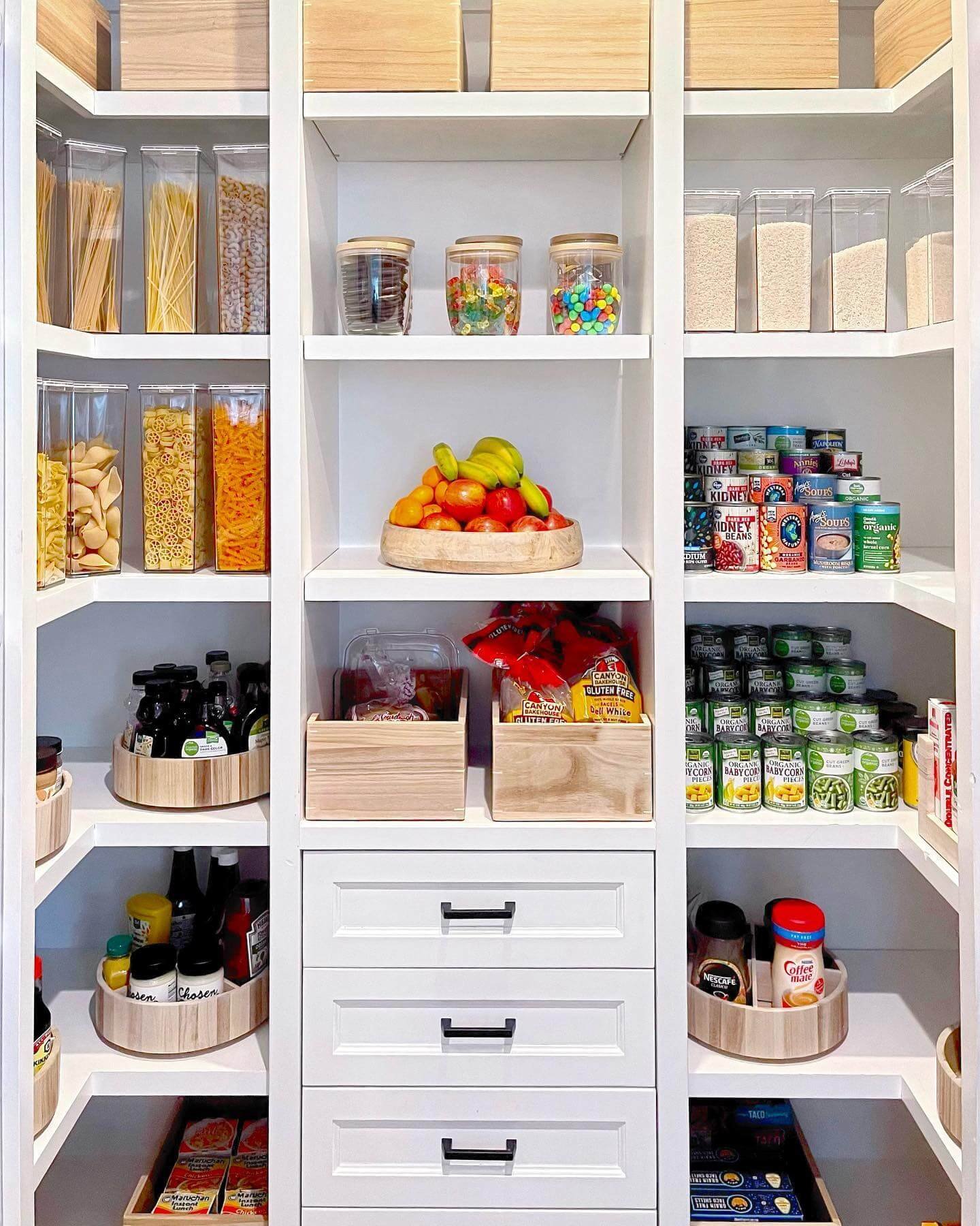 Pantry Organization with Turntables and Lazy Susans