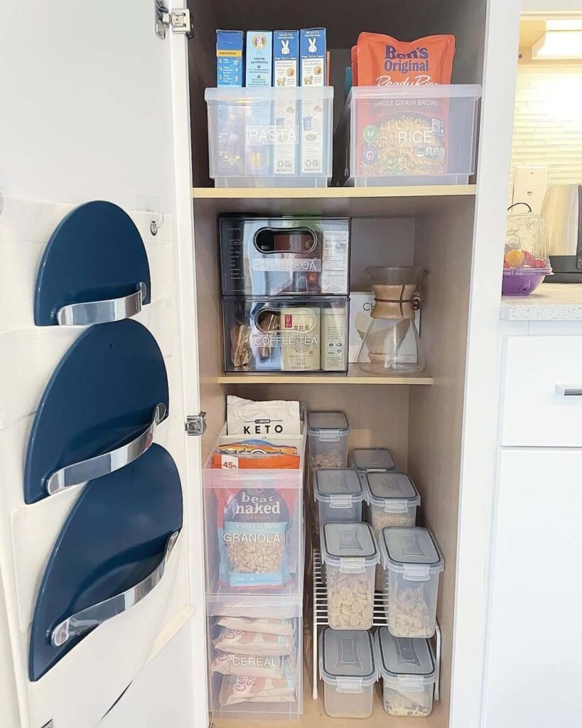 Clear Modular Towers for Small Homes Pantry Organization Ideas