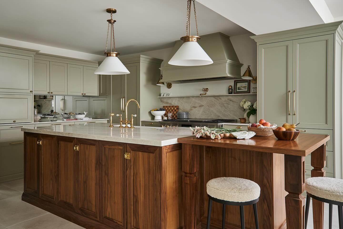 Two-Tone Elegance with Traditional Style Kitchen