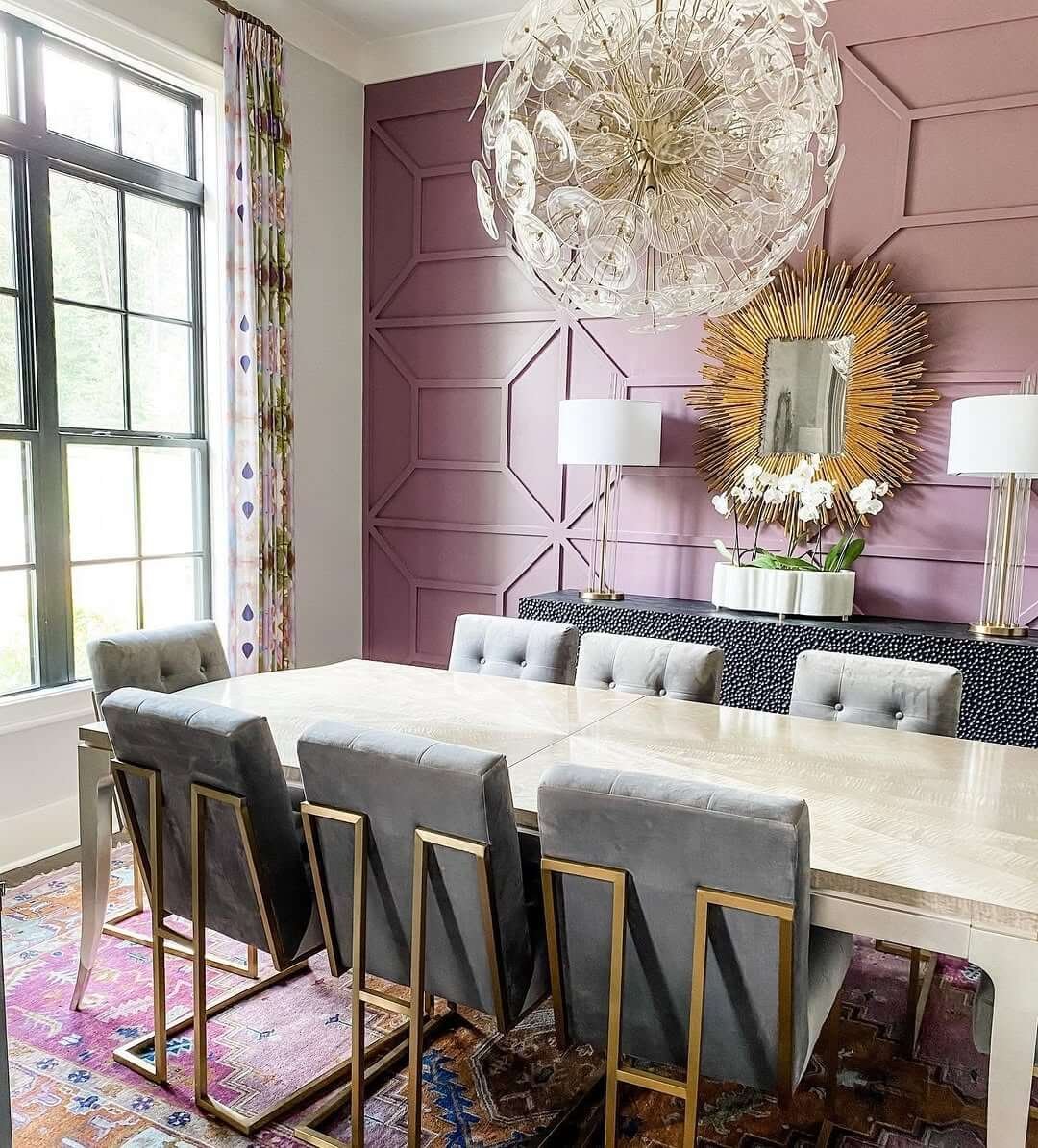 Dusty Plum for Dining Room Paint Color Ideas