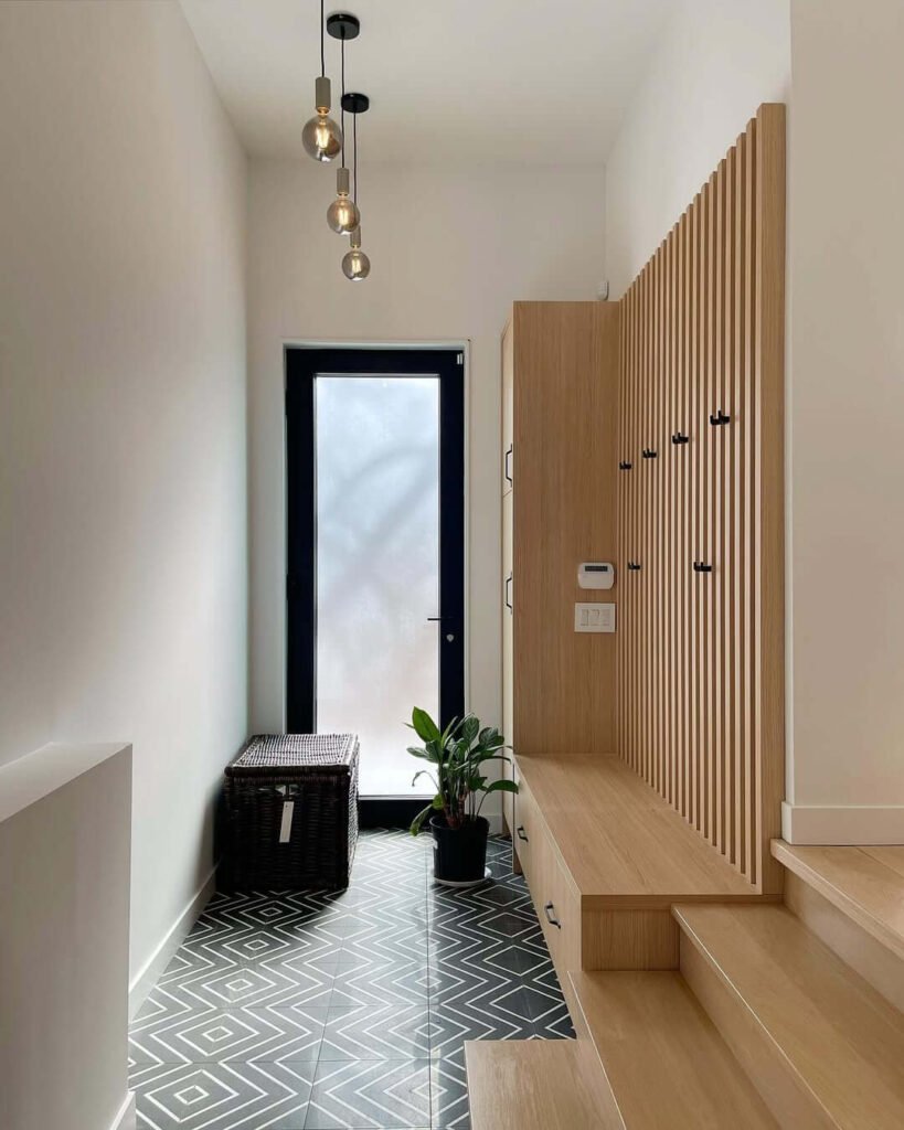 19. Scandinavian Minimalism with Vertical Slats