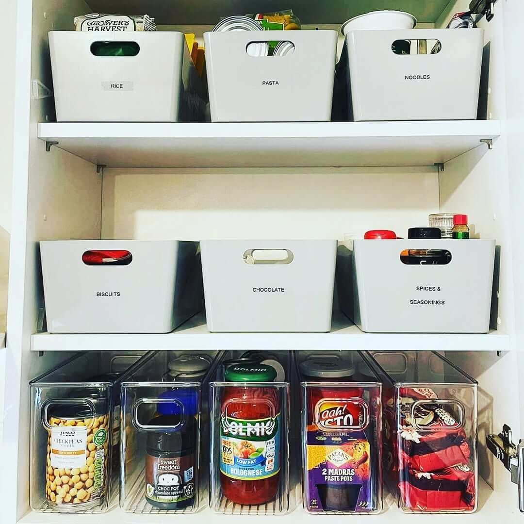 Kitchen Cupboard Organization Hacks Zone-Based Bin 