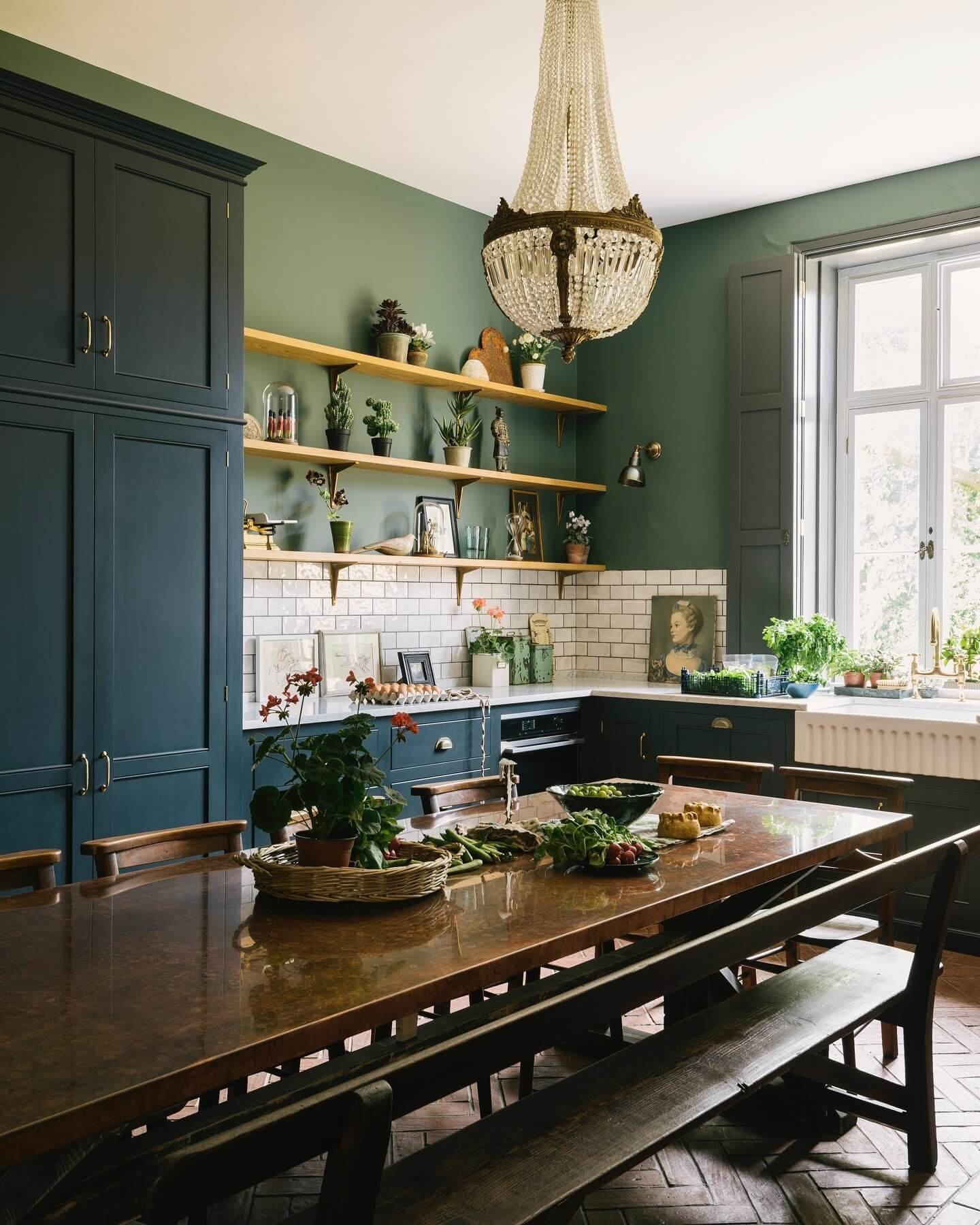 Dark Elegance with Vintage Soul for Traditional Style Kitchen 
