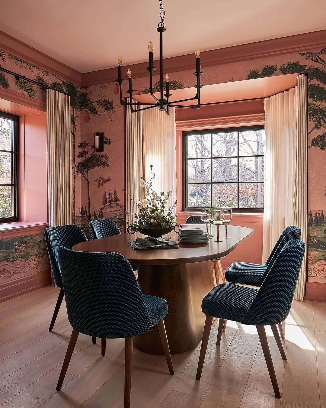 Terracotta Rose with Dining Room Paint Color Ideas