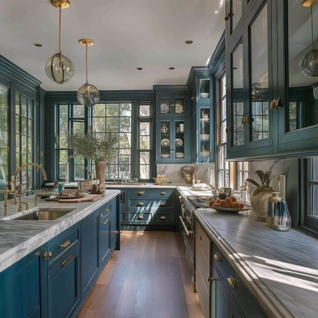 Natural Light and Storage in Kitchen Cabinet Organization Ideas