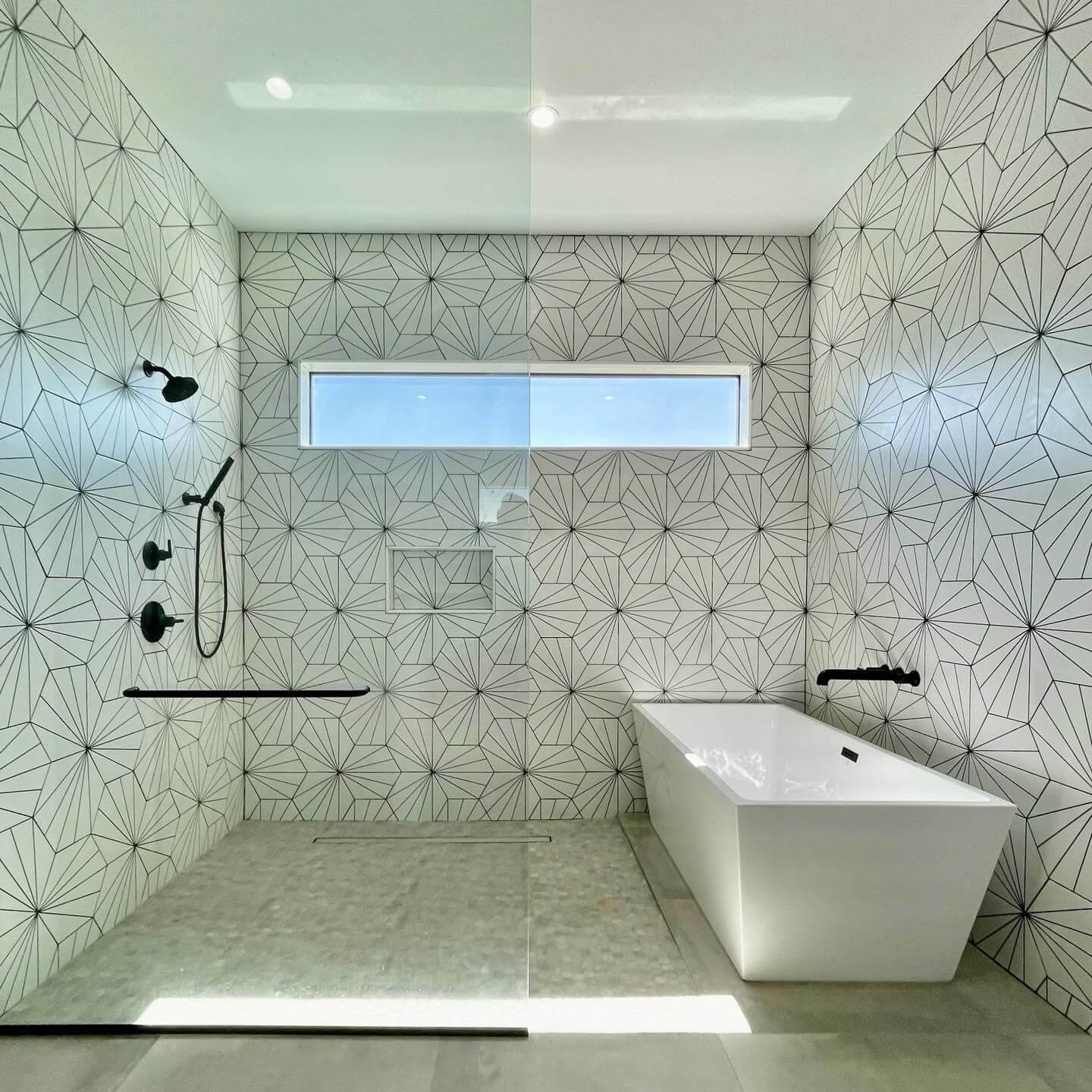 Geometric Artistry with Bold Linework