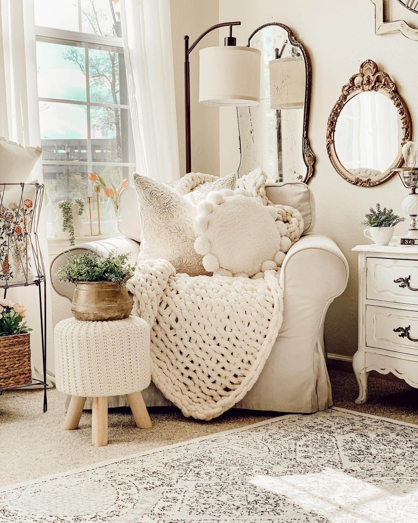 Cozy Reading Corner with Vintage Charm