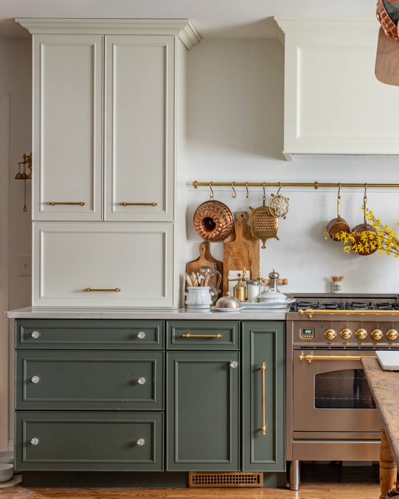 Above Kitchen Cabinet Decor Vintage Copper for Timeless Warmth