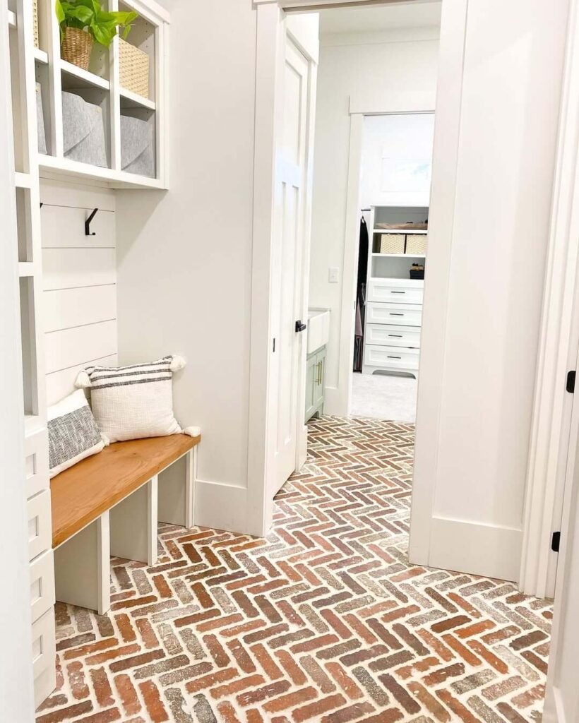 21. Light and Bright with Herringbone Brick Floors