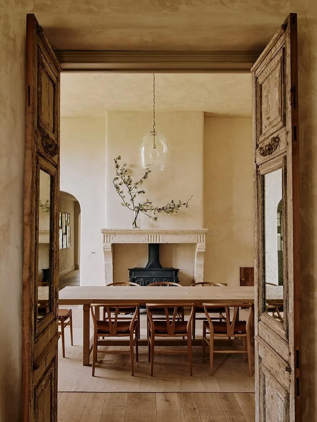 Rustic Charm with Dining Room Table Centerpiece