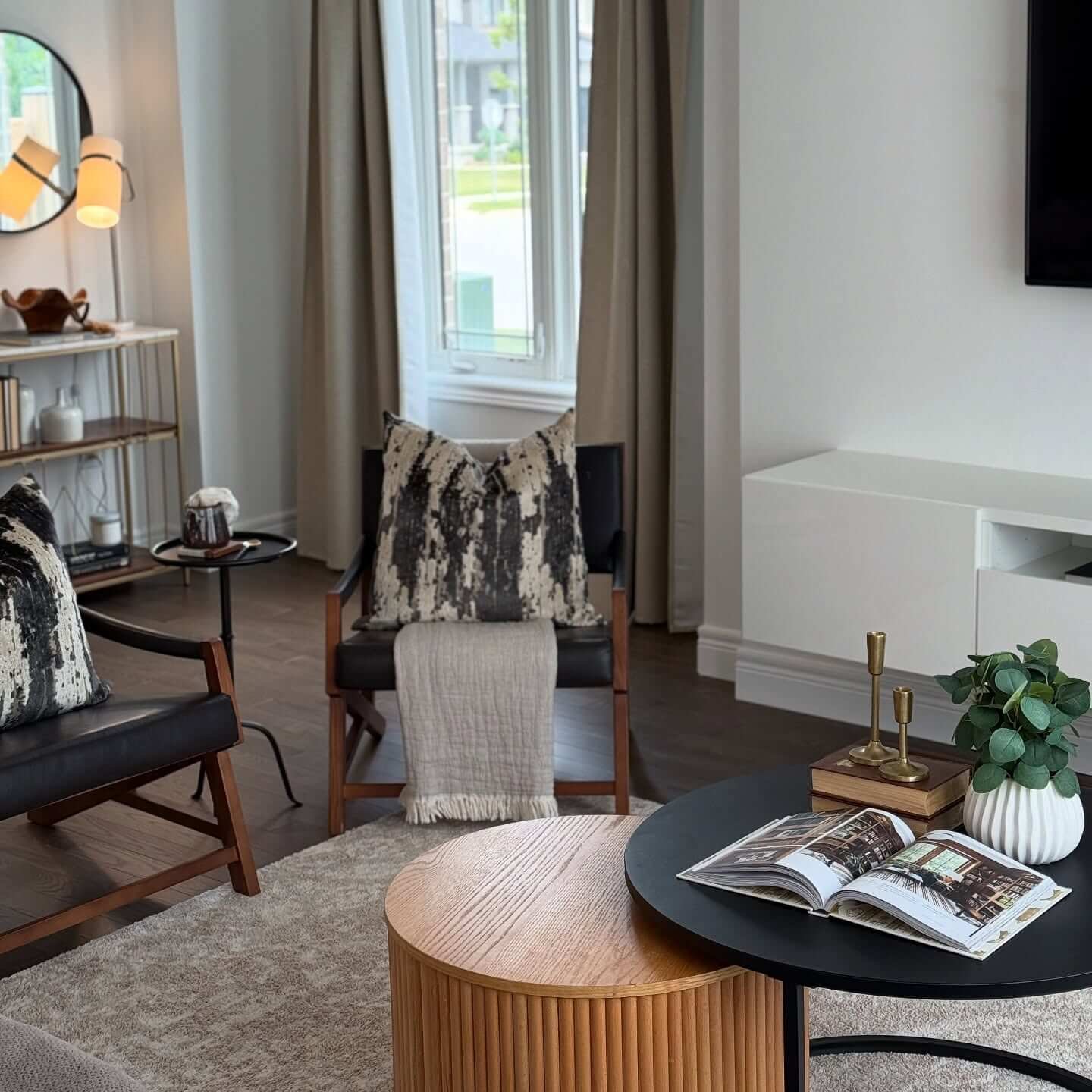 Light and Airy with a Simple With Moody Living Room