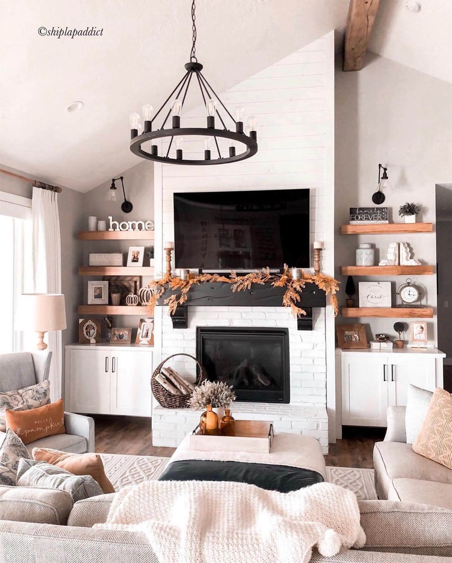 Boho Farmhouse Living Room with a Modern Touch