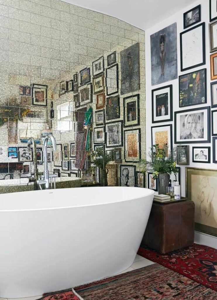 Symmetrical Bathroom Gallery Wall Ideas