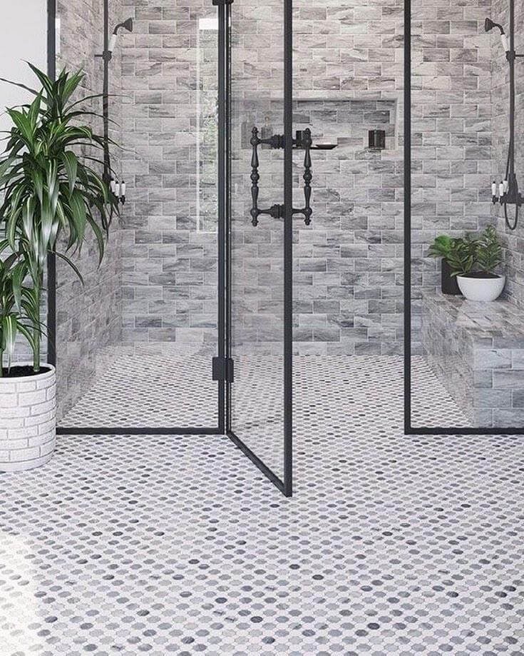 Rustic Meets Modern in a Stone-Clad Wet Room