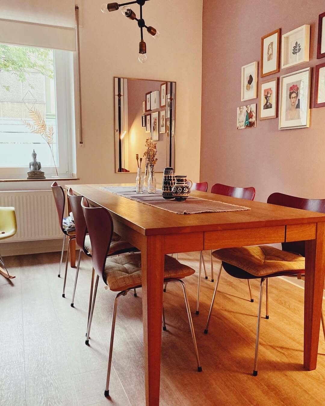 Dusty Rose Walls for Dining Room Paint Color Ideas