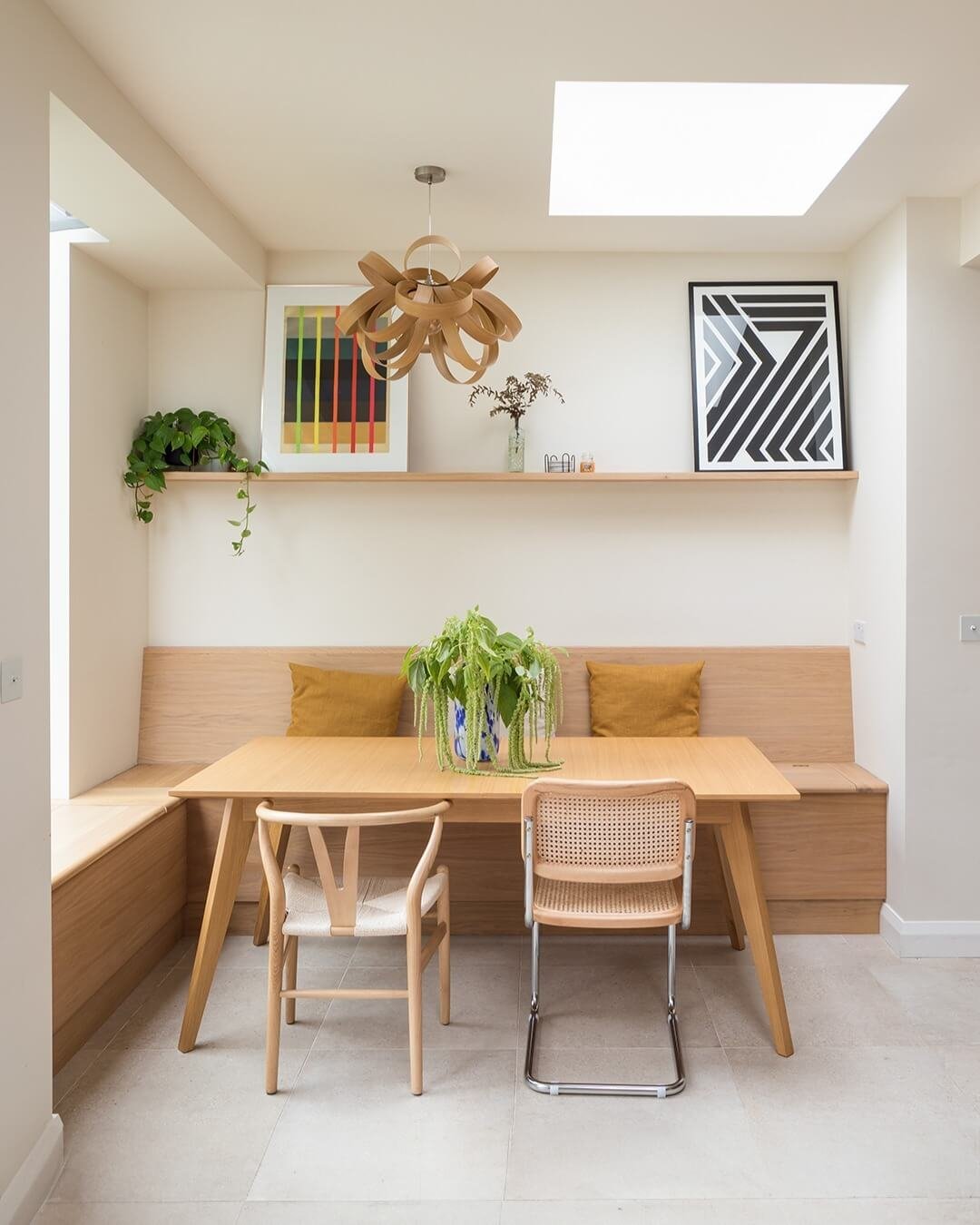 Contemporary Chic with Geometric Flair Dining Nook