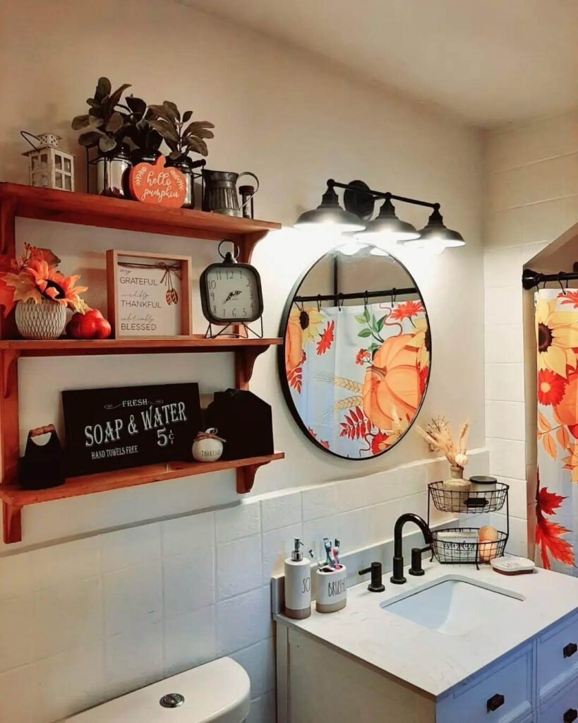  Fall Bathroom Decor Vintage Fall Accents