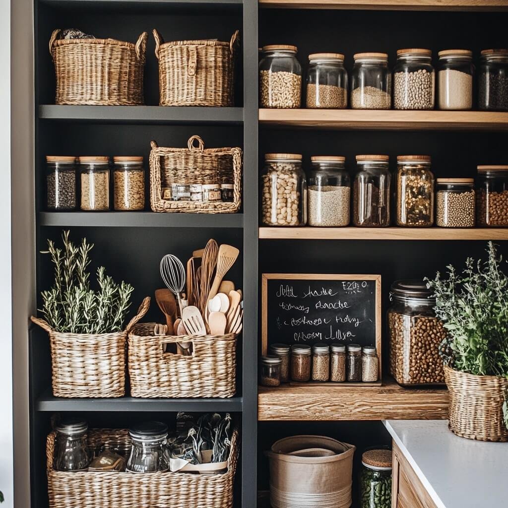 Pantry Organization with Combine Rustic Charm