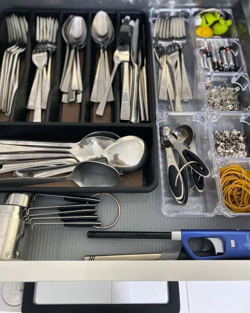 3. Mix and Match Trays for a Custom JunkCutlery Drawer