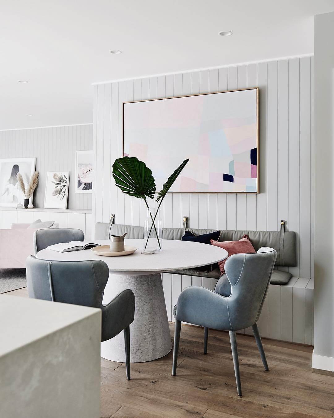 Scandinavian Serenity with a Cozy Bench Dining Nook