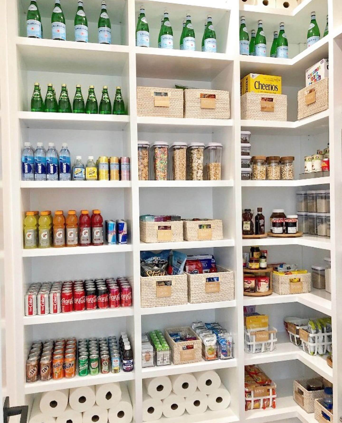 Pantry Organization with Zones for Specific Pantry Categories