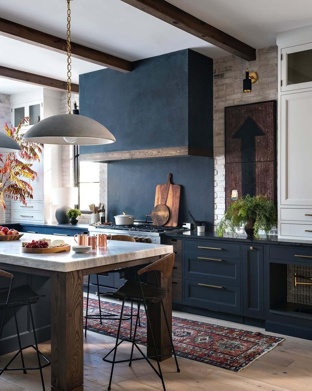 Dark Cabinetry and Hidden Drawers in Kitchen Cabinet Storage Ideas