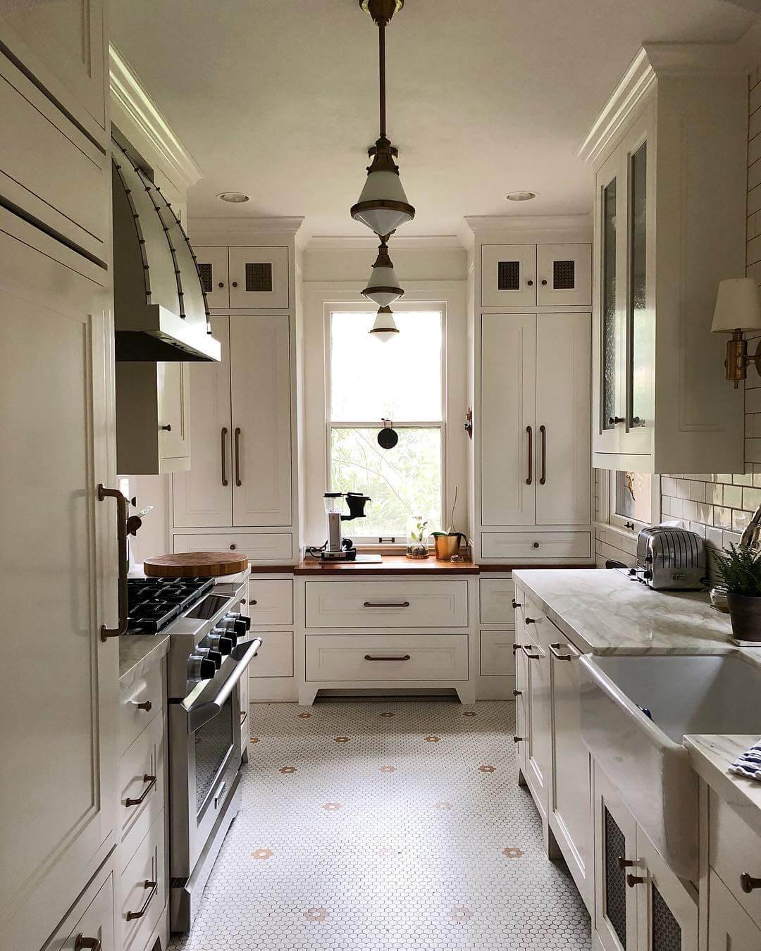 Vintage Galley Style with Period Fixtures for Classic Timeless Kitchen Ideas