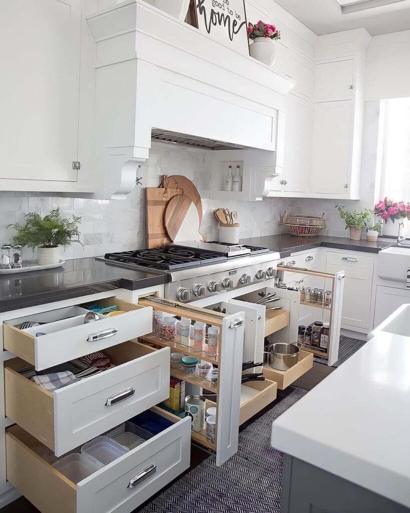 Deep Drawers Kitchen Cabinet Organization Ideas