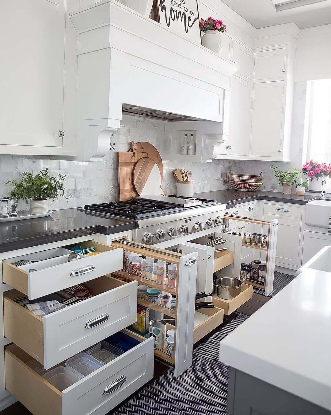 Deep Drawers Kitchen Cabinet Organization Ideas