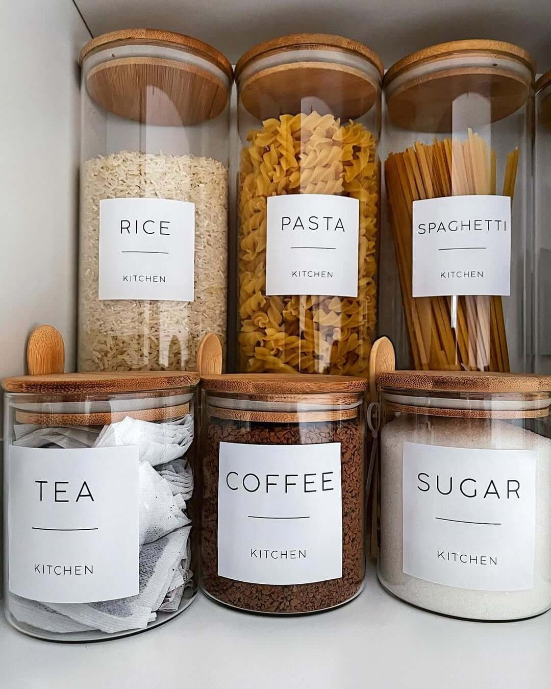 Coffee, and Pantry Staples for Kitchen Cupboard Organization Hacks 