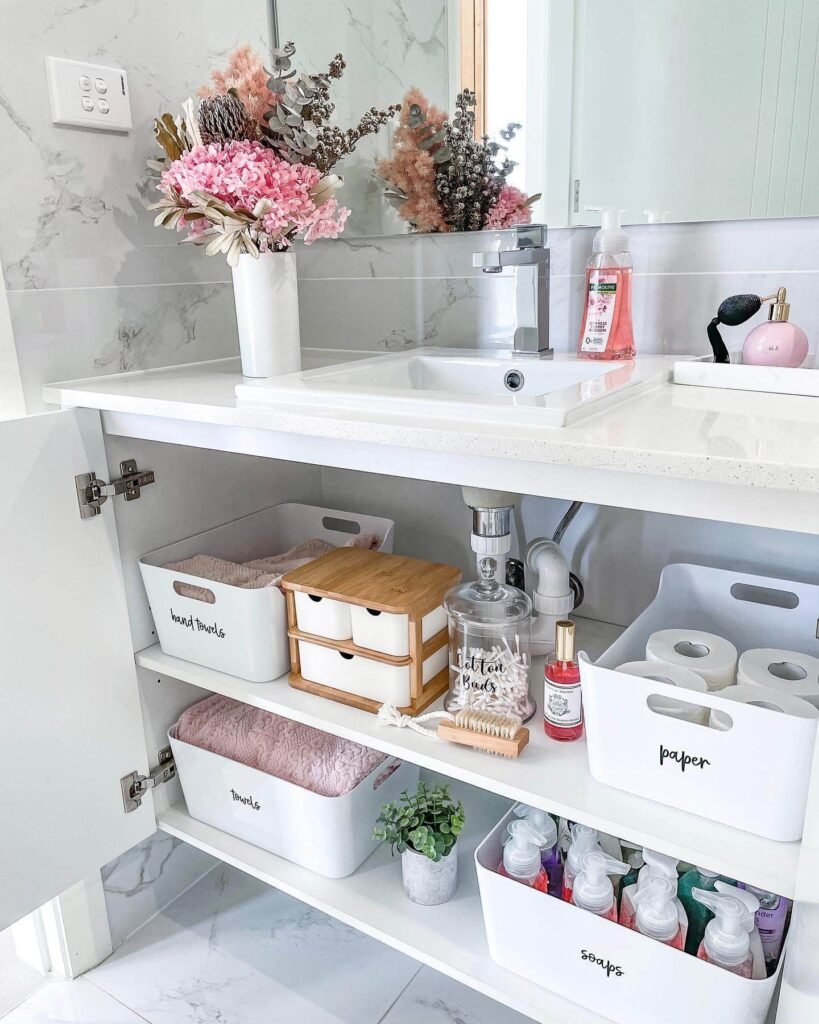 6. Create a Clean Labeled System for Daily Supplies