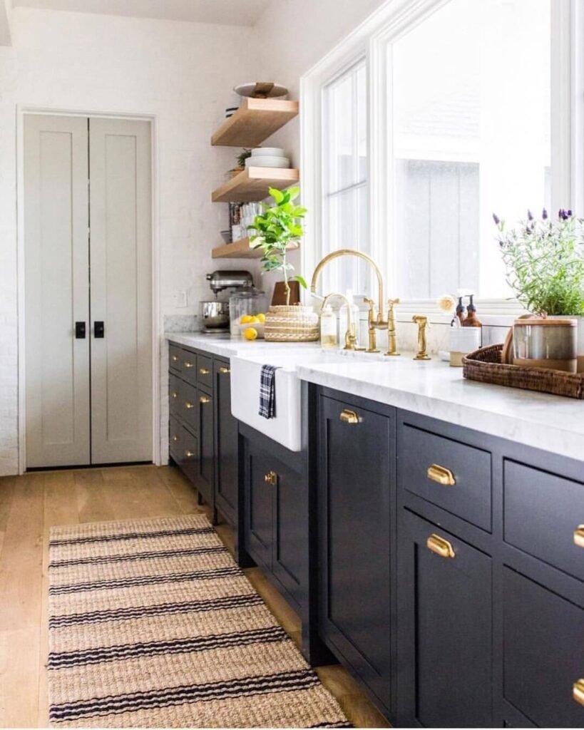 Above Kitchen Cabinet Decor Float Shelves to Extend Vertical Style
