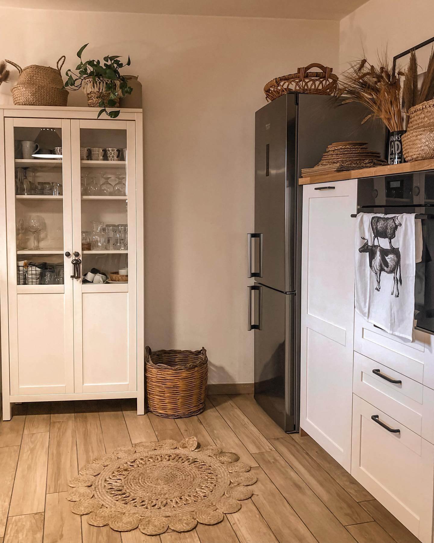 Glass Cabinets in Kitchen Corner Cabinet